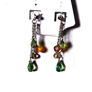 Elegant Multi-Color Dangle Earrings